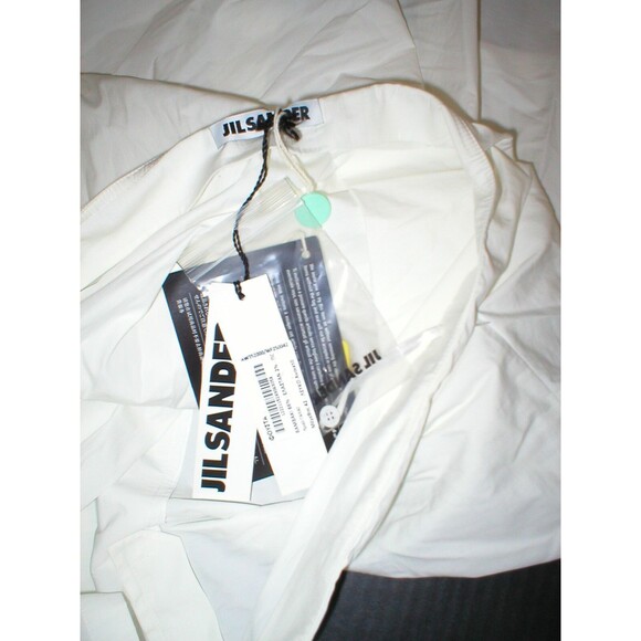 NWT New Jil Sander White Skirt Italy Asymmetric High Low Designer Womens 10 - Picture 4 of 4